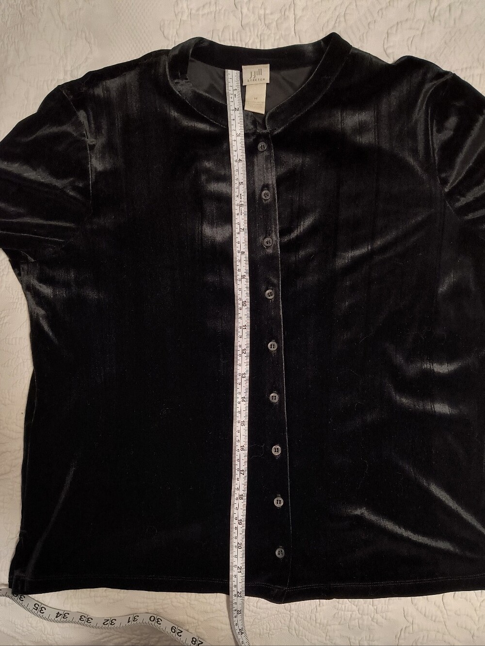 Stretch velveteen top - Picture 6 of 7